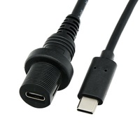 Câble d'extension USB Type-C mâle/femelle XXD étanche IP67 en cuivre pur pour montage encastré sur tableau de bord, transfert de données et charge