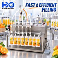 Machine de remplissage automatique multi-têtes pour sachets de liquides, jus, vin, eau, boissons et emballage en pochettes souples