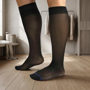 Knee-High <b>Sheer</b> Synthetic Men's <b>Socks</b> Taiwan Made Quick Dry Eco-Friendly ODM Autumn Formal Fashion Long <b>Socks</b> - Product Image 2