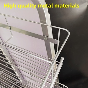 Thương mại di chuyển siêu thị bán lẻ đồ uống uống nước trái cây bia rượu chai thủy tinh kim loại hiển thị giá đứng với bánh xe - Product Image 4