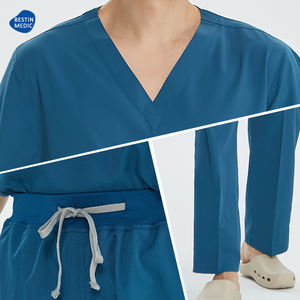 Uniformes médicaux livraison gratuite ensemble d'infirmière pyjamas chirurgicaux de médecin à étirement à quatre voies gommages d'allaitement de laboratoire pour hommes - Product Image 3