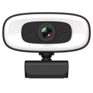 4k hd pc webcam Suppliers-Autofokus PC Streaming 2021, Webcam 4K dengan Mikrofon Tanam USB Full HD 4K dengan Lampu Cincin