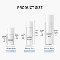 Flacon pulvérisateur sans air givré rechargeable 15ml 30ml 50ml, double paroi AS, pour cosmétiques, avec logo personnalisé, vente en gros
