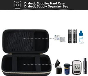 Кейс для диабетических принадлежностей, органайзер для набора для проверки диабета, глюкометра и анализатора уровня сахара в крови - Product Image 2