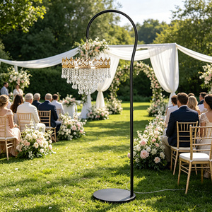 Lampada da Terra in Cristallo 'Dreamy Crown', Gocce di Cristallo Scintillanti per Decorazioni di Corridoi Nuziali, Accessori per Matrimoni - Product Image 1
