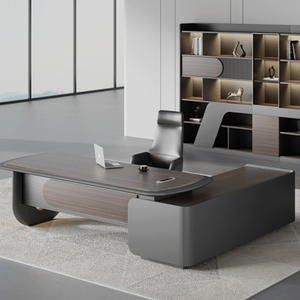 Escritorio Ejecutivo de Madera Moderno y de Lujo, Venta Directa de Fábrica KMJ, Mesa de Oficina para Gerentes, Diseño de Escritorio de Oficina - Product Image 5