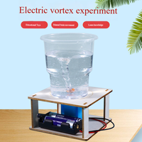 Remolino de agua de vórtice eléctrico, un interesante experimento de Ciencia Educativa STEAM adecuado para estudiantes de escuela primaria