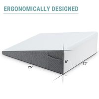 Coussin triangulaire pour lit, en mousse à mémoire de forme, avec housse lavable, pour le sommeil, le reflux acide et l'anti-ronflement