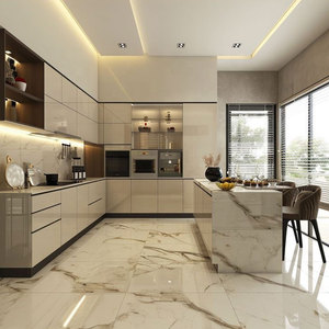 Îlot de cuisine moderne en quartzite avec évier et cuisinière pour l'intérieur, table d'îlot central ou cuisine - Product Image 4