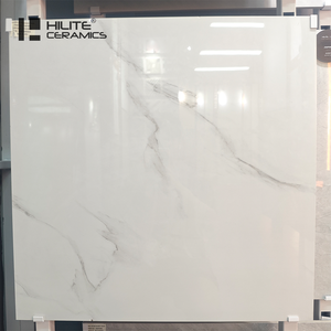 Carreaux de porcelaine à motif <span class=keywords><strong>marbre</strong></span> <span class=keywords><strong>blanc</strong></span> brillant 60x60/600x600 pour salon et <span class=keywords><strong>chambre</strong></span> à coucher - Product Image 1