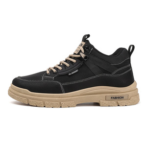 <span class=keywords><strong>Chaussures</strong></span> pour hommes 2024 Nouvelle Collection Automne Style Workwear pour bottes décontractées sportives imperméables mi-montantes doublées polaire en plastique - Product Image 5