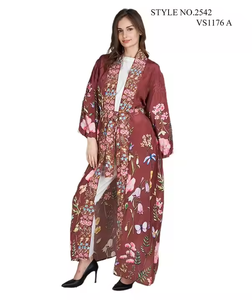 New Elegant Long Sleeve Printed Dress Loose type <b>Abaya</b> for Women's Elegant Wearing - Product Image 3