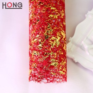 Maille en K pour l'emballage des fleurs avec feuille d'or chaud, chemin de table, décoration de mariage, emballage cadeau, utilisation de Noël - Product Image 4