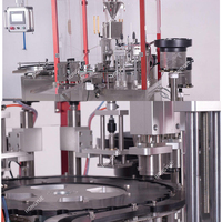 Machine de remplissage et de bouchage automatique haute vitesse pour flacons en verre, à poudre sèche, avec vis sans fin, personnalisable