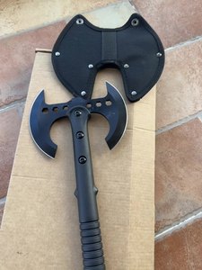 New Tactical Pointed <b>Axe</b> Carbon Steel Head Plastic <b>Handle</b> Survival Tomahawk Industrial Grade Outdoor Use - Product Image 4