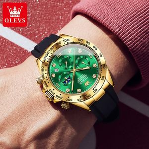 OLEVS 2875 nuevo lujo moda cristal cuarzo analógico silicona hombres oro SmartWatches para <span class=keywords><strong>hombre</strong></span> Casual hombres reloj de pulsera como regalo de fiesta - Product Image 5