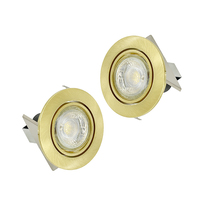 Éclairage intérieur, boîtier de downlight GU10, downlight encastré LED 7W, rond pour couloir, downlight LED encastré rond en aluminium doré