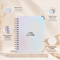 Carnet A6 à spirale avec logo personnalisé, couverture rigide, 100 feuilles de papier premium, fermeture élastique, marque-page en ruban, cadeau d'affaires en gros