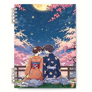 Vàng trăng tròn lãng mạn xoắn ốc máy tính xách tay bìa cứng Đại Học Cai Trị Tạp Chí 120 trang dễ thương mini máy tính xách tay chất lượng cao thêu - Product Image 1