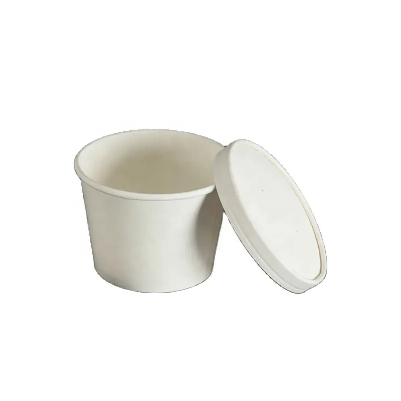 8oz 12oz 16oz 26oz PE coating kraft paper soup bowl with PP Paper lid cover