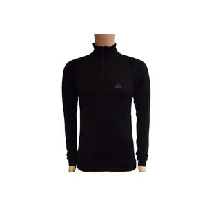<span class=keywords><strong>Maglia</strong></span> termica a <span class=keywords><strong>mezza</strong></span> zip a maniche lunghe con strato di Base riscaldata da uomo 100% in lana Merino Top Baselayer confortevole - Product Image 4