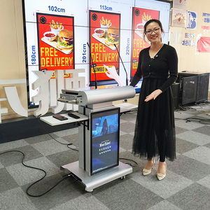 Équipement éducatif intelligent : podium numérique LCD intelligent à double écran (23,8 et 27 pouces) avec roulettes, nouvelle génération. - Product Image 1