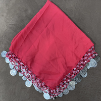 Danse du ventre fait à la main suspendu paillettes écharpe Organza Yalikhta mariage mouchoir écharpe accessoire de fête