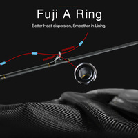 Guide FUJI canne à pêche légère à pas lent, 1.68m, 1.83m, 1.98m, 2.05m, thon d'eau salée, bar