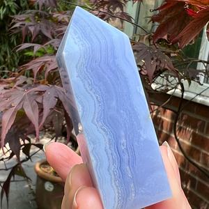 Tour de pierres en agate bleue polie style bohème pour la décoration intérieure unique et les cadeaux de fêtes (vente en gros) - Product Image 4