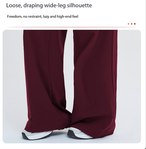 Ensemble <span class=keywords><strong>de</strong></span> sport personnalisé avec logo, pantalon <span class=keywords><strong>de</strong></span> sport respirant, pantalon ample à jambes larges, ensembles décontractés pour femmes, pour l'extérieur - Product Image 6