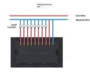 Interruptor Inteligente WiFi de 8 Canales para Reino Unido, Panel Táctil Deslizante AMOLED de Vidrio ABS, Compatible con Smart Life, 240V 10A, Enchufe Italiano EU - Product Image 3