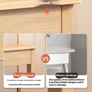 Nordic Modern Solid <strong>Wood</strong> Desktop Computer <strong>Desk</strong> Simple Home Office Bedroom Writing <strong>Desk</strong> for Primary Secondary School Students Gym - Product Image 2