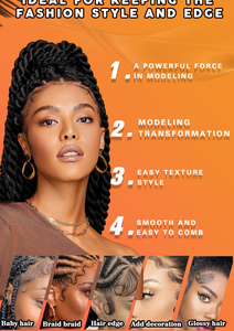 Cera en Barra Silky Shine para Control de Bordes y Peinado, Solución para Cabello Fragmentado y Dañado, Barra de Tinte para el Cabello - Product Image 2