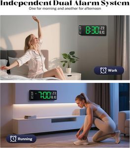 Multi-function Modern Home Living Room Office Deco Reloj De Pared Digital Table Desk <b>Clocks</b> LED Large Screen <b>Clock</b> <b>Wall</b> - Product Image 3