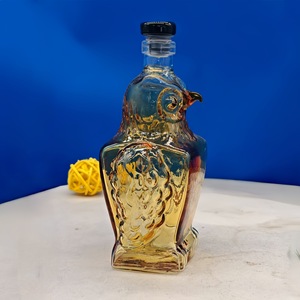 Bouteilles en verre en forme de <span class=keywords><strong>Grenade</strong></span>, Chien, Canard, avec bouchon, pour décanter le whisky, motif Bouledogue Français amusant, vente en gros, autocollants disponibles - Product Image 2