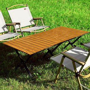 Table pliante portable XL en acier carbone pour 2 à 8 personnes, table de camping imperméable pour pique-nique et barbecue en extérieur - Product Image 2
