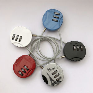 Mini câble de verrouillage avec <span class=keywords><strong>Code</strong></span> à 3 chiffres, 10 pièces, bon marché, combinaison reconfigurable pour bagages - Product Image 2