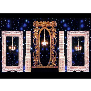 Rajwada Wedding Stage Fiber Carved <b>Frames</b> Customized Foldable Wholesale Weddings White Reception Stages Panels Australia Events - Product Image 1