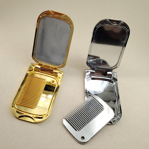 Nhà máy tùy chỉnh mô hình logo, xách tay mini Vanity gấp gương và lược - Product Image 1