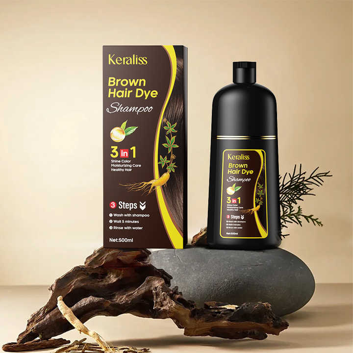 Joynna 500ml Private Label Brown Shampoo Bottle Natural Magical Fast Color Hair Dye Cream New Arrival