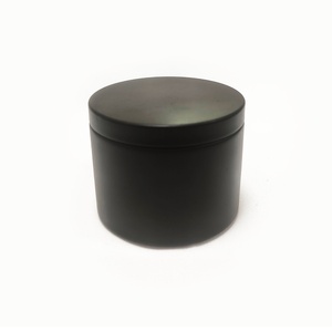 Wholesale Custom Design <b>Metal</b> 4/8/12/16oz Candle Jars Packaging Boxes Black Round Candle Tin Can Tin <b>Box</b> - Product Image 4