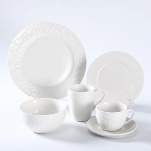 Vajilla de Porcelana Blanca Barata al por Mayor, Juego de Cena de Cerámica a Precio de Mayoreo, Platos de Porcelana, Directo de Fábrica - Product Image 2