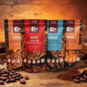 Matte Aluminum Foil <b>Pouches</b> Custom Logo Organic Food Stand Up <b>Pouches</b> For Cocoa Products Packaging - Product Image 4
