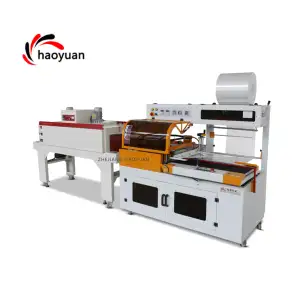 FQL-450 Haoyuan L Bar sızdırmazlık makinesi tünel ve otomatik Shrink paketleme sarma makinesi