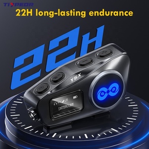 หูฟังติดหมวกกันน็อคสำหรับรถจักรยานยนต์ รุ่น Factory Production Tiypeor 5.1 กันน้ำระดับ IPX6 พร้อมวิทยุ FM <span class=keywords><strong>ไฟฉาย</strong></span> และอินเตอร์คอมสำหรับผู้ขับขี่ 4 คน ระยะ 1000 เมตร - Product Image 3