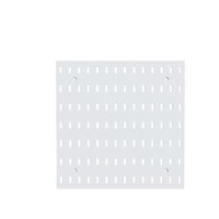 Organiseur mural en métal perforé blanc robuste avec crochets, paniers et étagères pour le rangement à la maison, au garage ou en cuisine