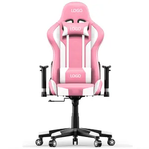 Großer Komfort rosa 3d profession elle Computer PC-Spiel Stuhl Gaming Pu Leder Silla Gamer Massage Rennen Frauen Gaming Stuhl