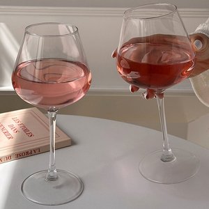Verre à vin rouge bordeaux sur pied, de luxe léger, en cristal à large ventre, pour la maison, le bar, les mariages et les fêtes - Vente en gros - Product Image 6