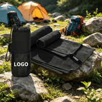 Serviette de sport en microfibre personnalisable, super absorbante et à séchage rapide, avec pochette de transport