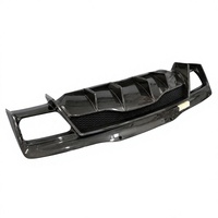Diffuseur arrière en fibre de carbone Corvette C8 avec ailerons verticaux 2020-2024, finition sergé 3K brillant, kit de garniture de pare-chocs aérodynamique à fixation par boulons